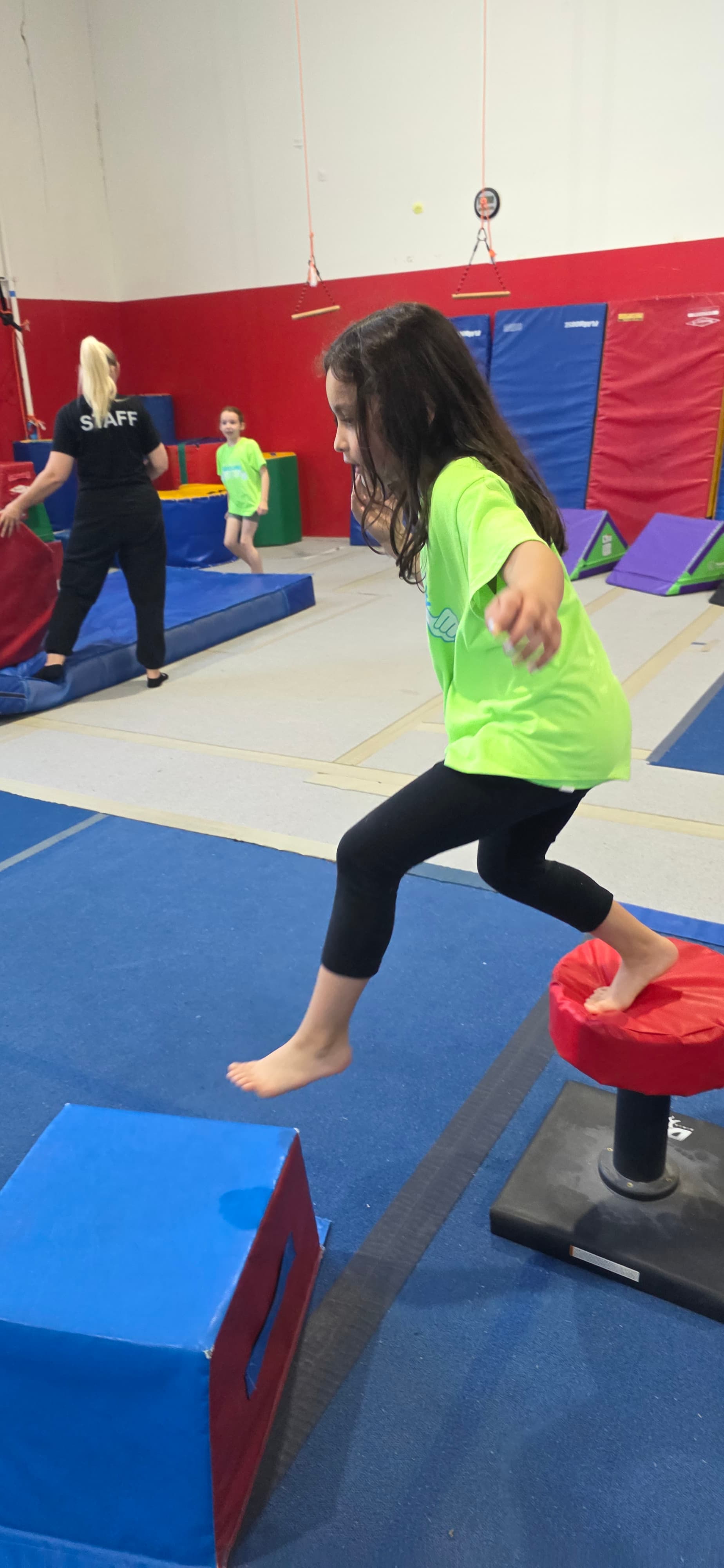 Campers playing together during an active game