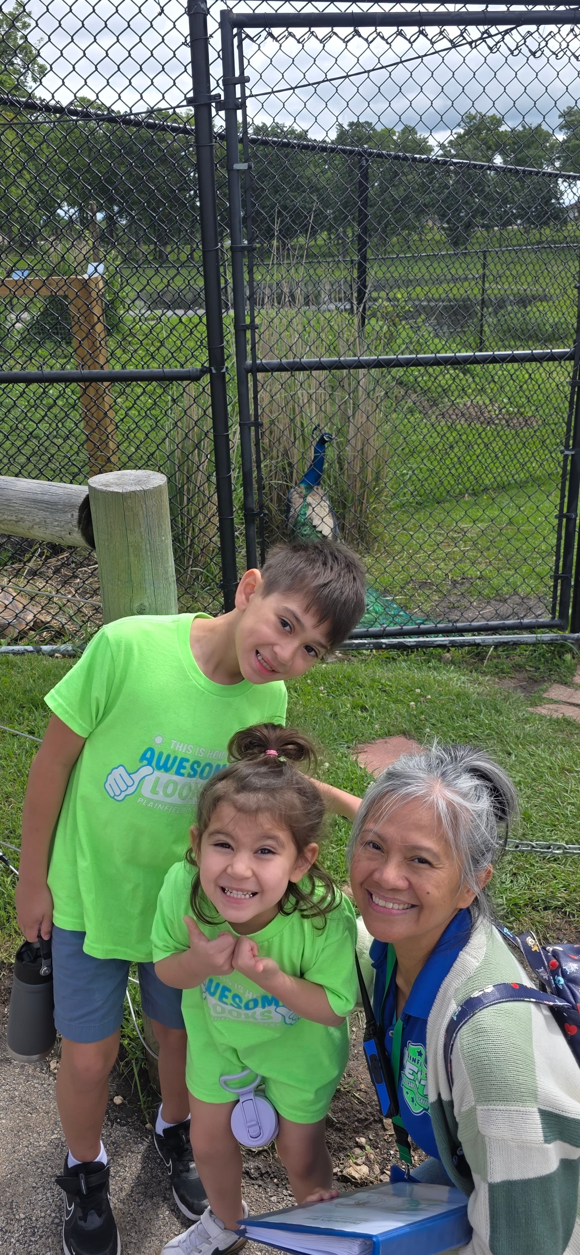 Campers enjoying an outdoor group activity